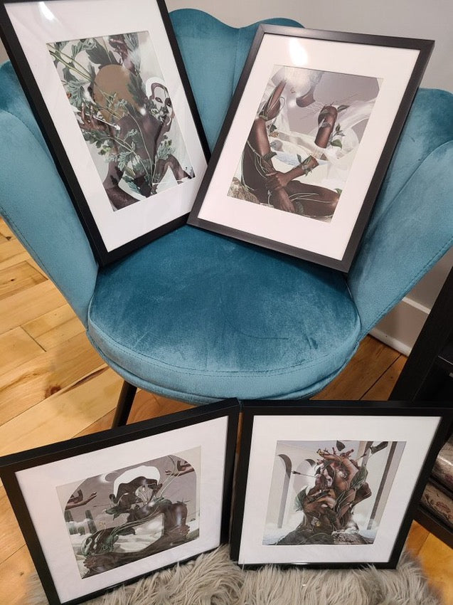 Quiet corners for framed work